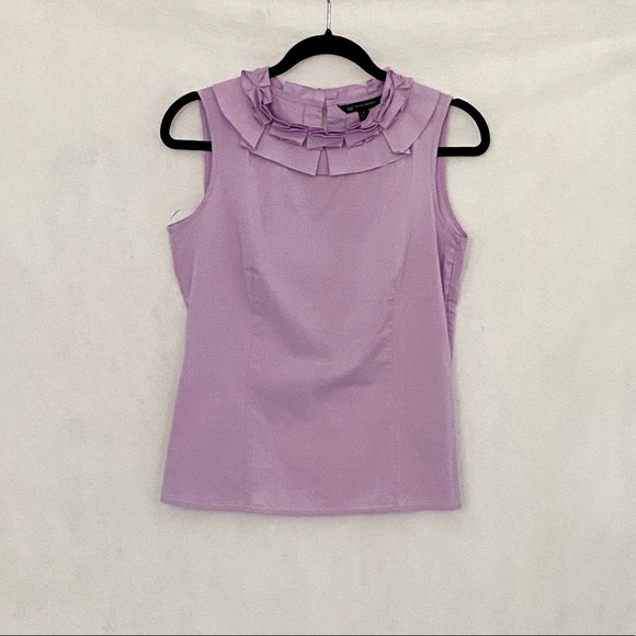 Brooks Brothers “346” Sleeveless Ruffle Collar Top - Picture 10 of 12